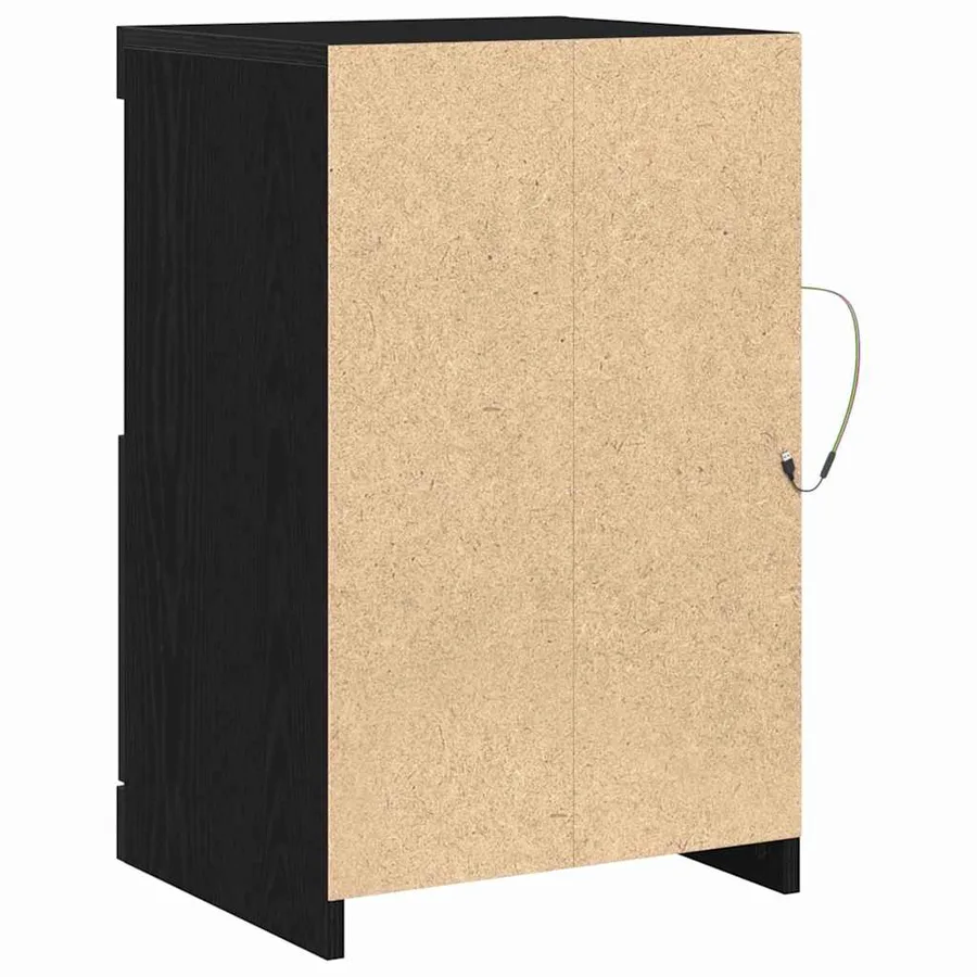 Buffet LED 2 pcs Chêne noir 41 x 37 x 67 cm Bois d'ingénierie - 9