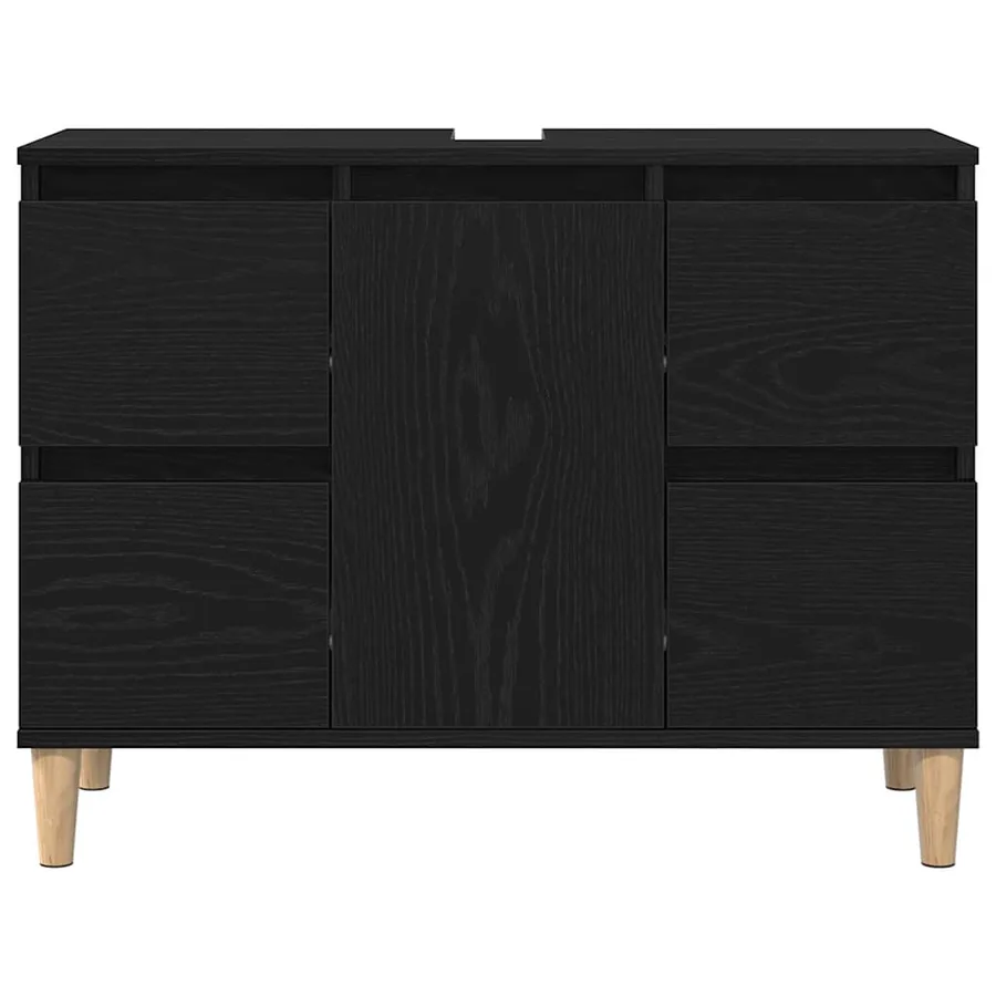 Ensemble de mobilier de salle de bain 3 pcs Chêne noir - 10