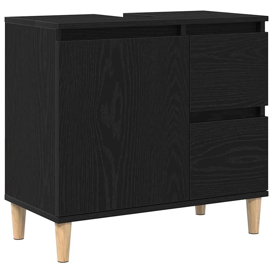 Ensemble de mobilier de salle de bain 3 pcs Chêne noir - 7