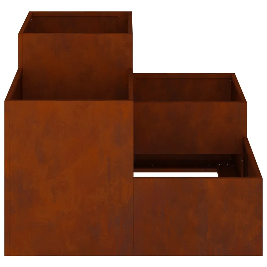 Cache-pot de jardin Rouillé 100 x 100 x 60 cm Acier patiné - 7