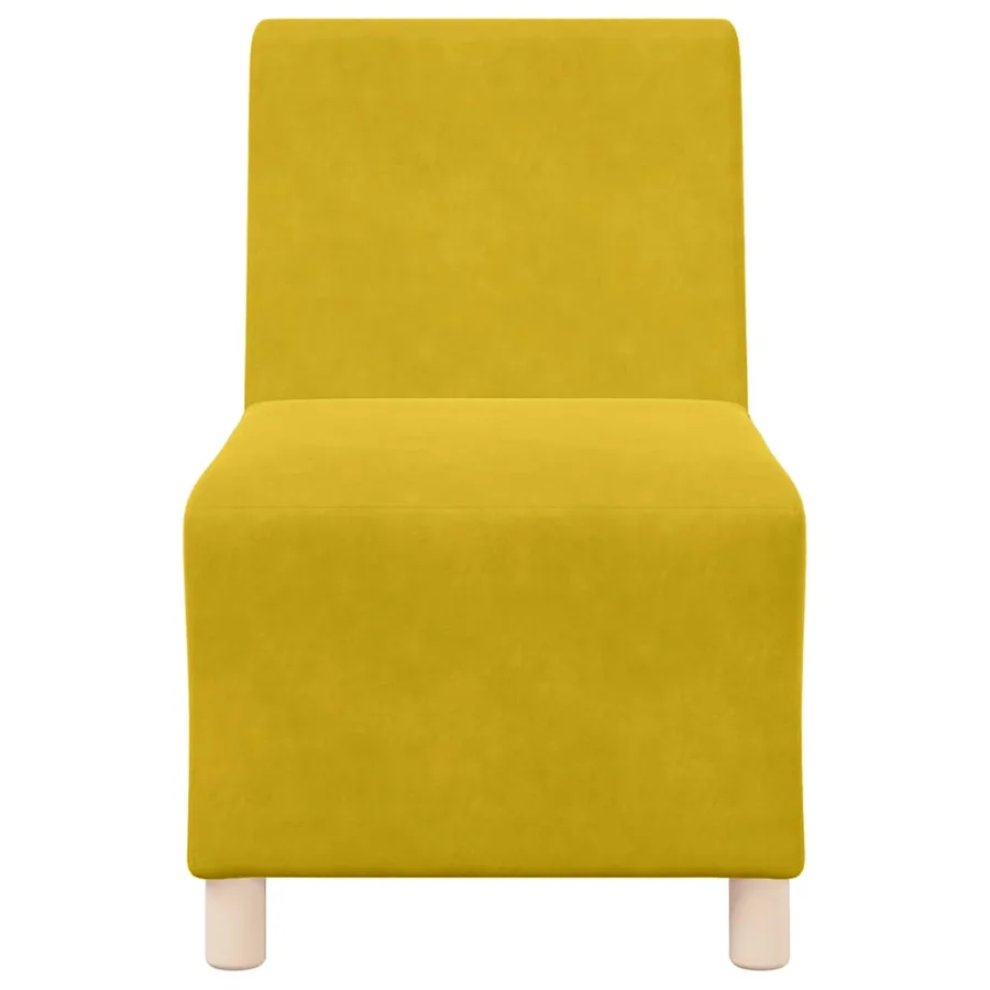 Canapé modulaire sans accoudoirs Jaune 55 cm Velours - 4