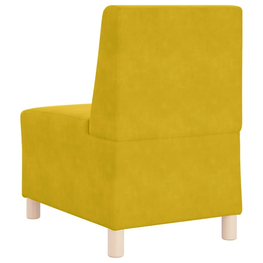 Canapé modulaire sans accoudoirs Jaune 55 cm Velours - 5