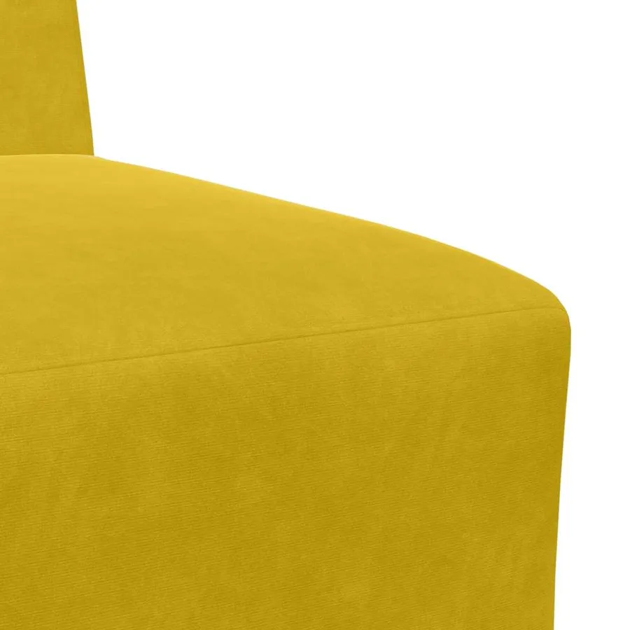 Canapé modulaire sans accoudoirs Jaune 55 cm Velours - 7