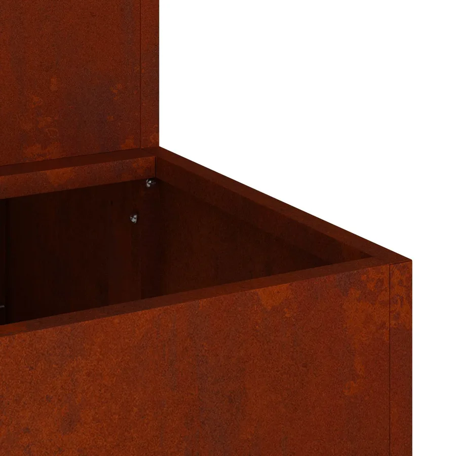 Cache-pot de jardin Rouillé 100 x 60 x 45 cm Acier patiné - 8