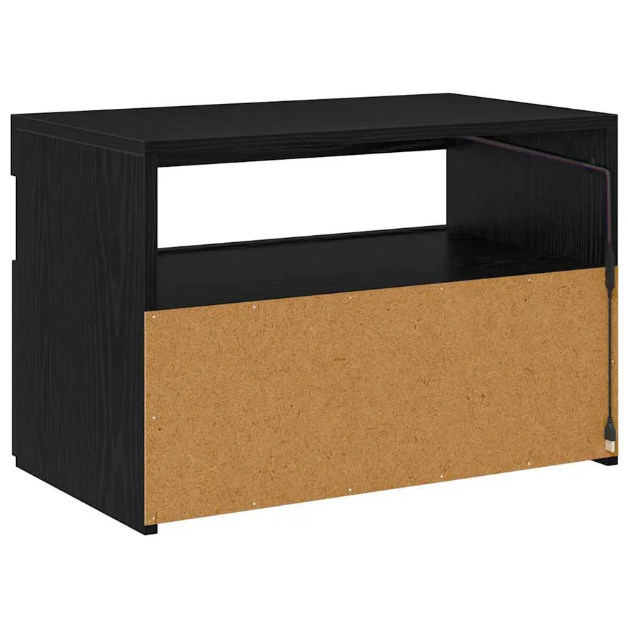Meuble TV avec LED Chêne noir 60 x 35 x 40 cm Bois d'ingénierie - 12