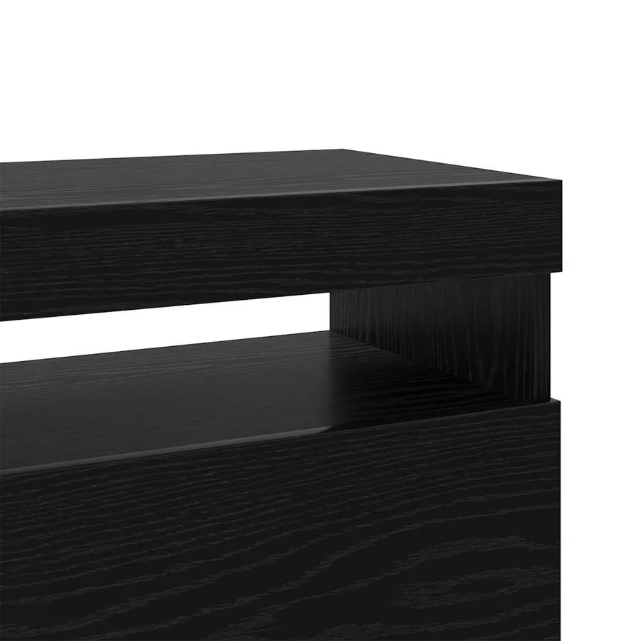 Meuble TV avec LED Chêne noir 60 x 35 x 40 cm Bois d'ingénierie - 14