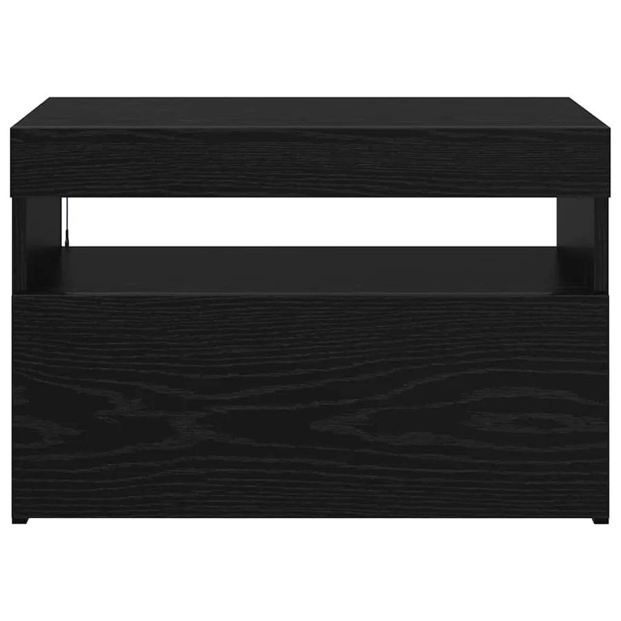 Meuble TV avec LED Chêne noir 60 x 35 x 40 cm Bois d'ingénierie - 8