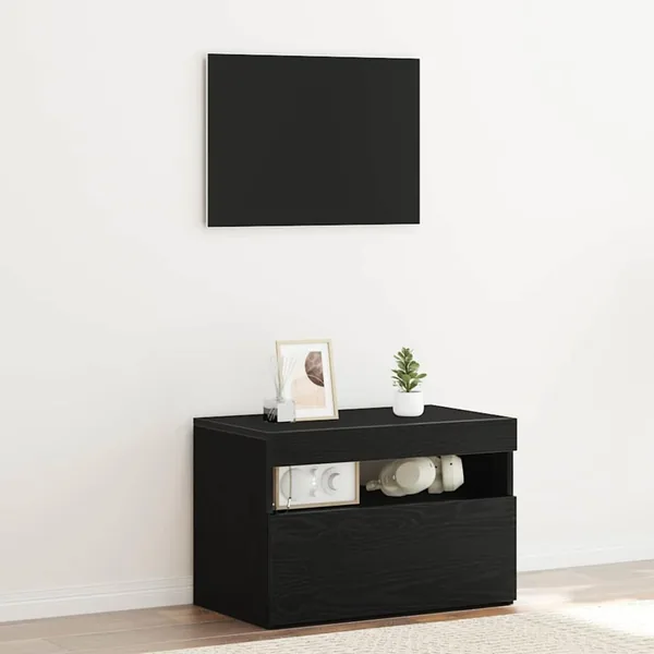 Cabinet de chevet Chêne noir 60 x 35 x 40 cm Bois d'ingénierie