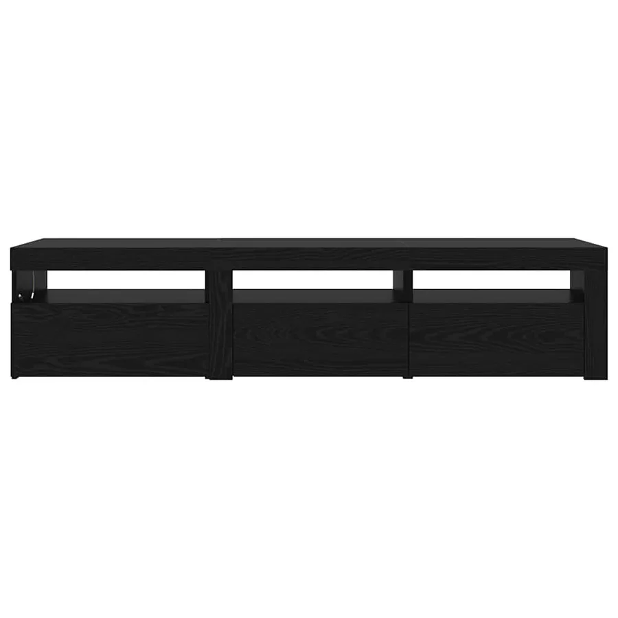 Meuble TV 2 pcs Chêne noir 180 x 35 x 40 cm Bois d'ingénierie - 10