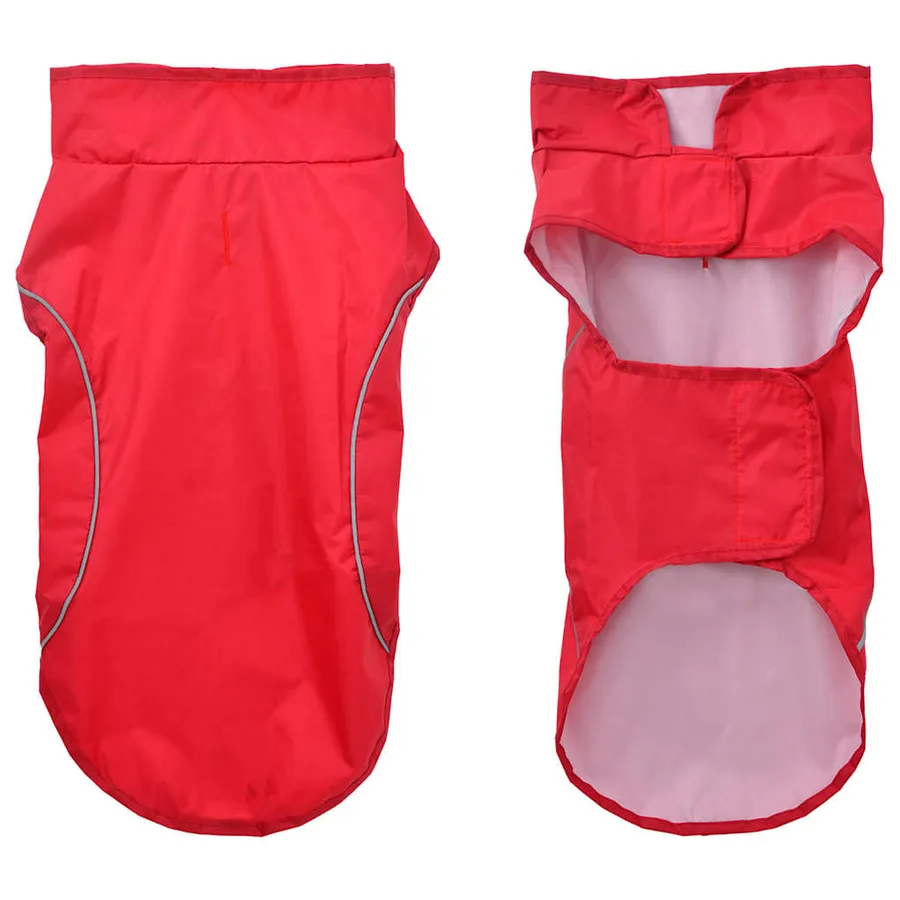 Imperméable pour chien avec bandes réfléchissantes en polyester rouge taille XS - 3