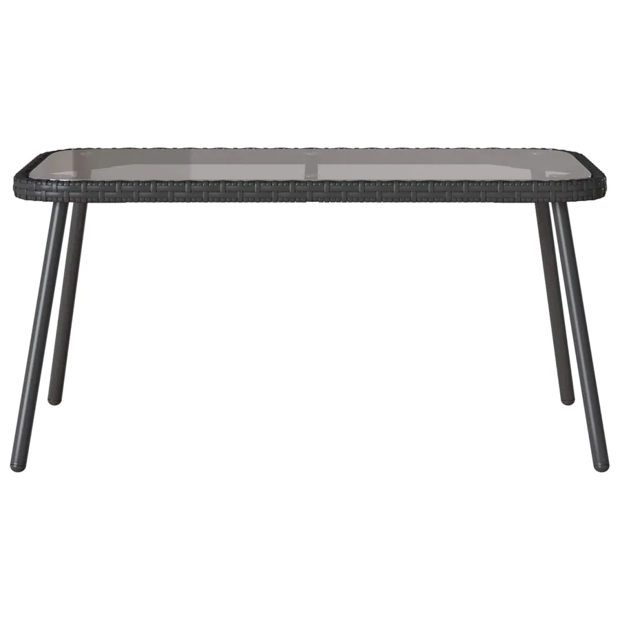 Ensemble de canapé de jardin avec coussin 2 pcs Noir polyrotin - 5