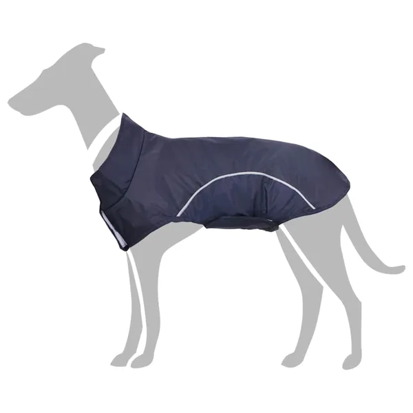 Imperméable pour chien avec bandes réfléchissantes polyester bleu marine taille L