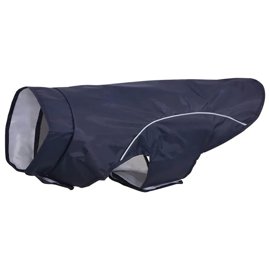 Imperméable pour chien avec bandes réfléchissantes polyester bleu marine taille L - 2