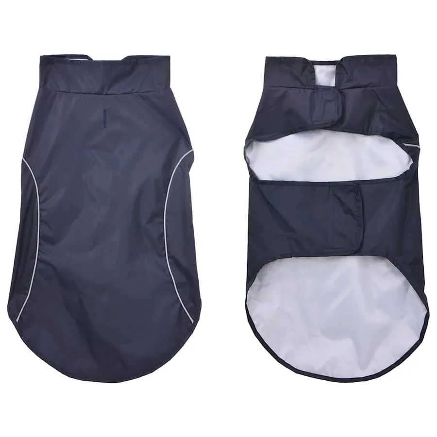 Imperméable pour chien avec bandes réfléchissantes polyester bleu marine taille L - 3
