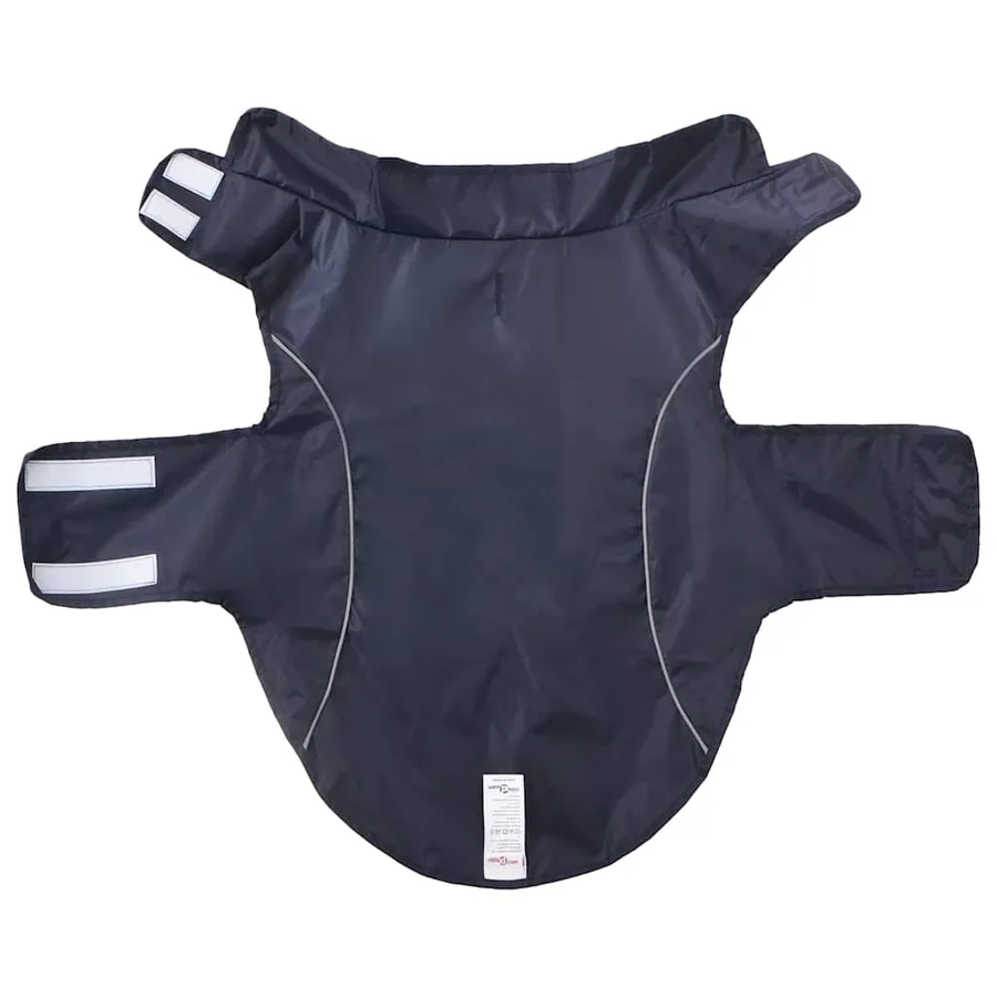 Imperméable pour chien avec bandes réfléchissantes polyester bleu marine taille L - 4
