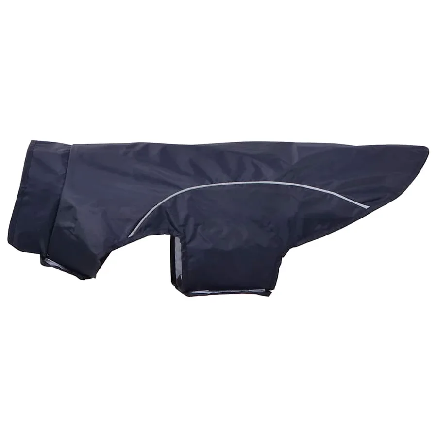 Imperméable pour chien avec bandes réfléchissantes polyester bleu marine taille 2XL - 6