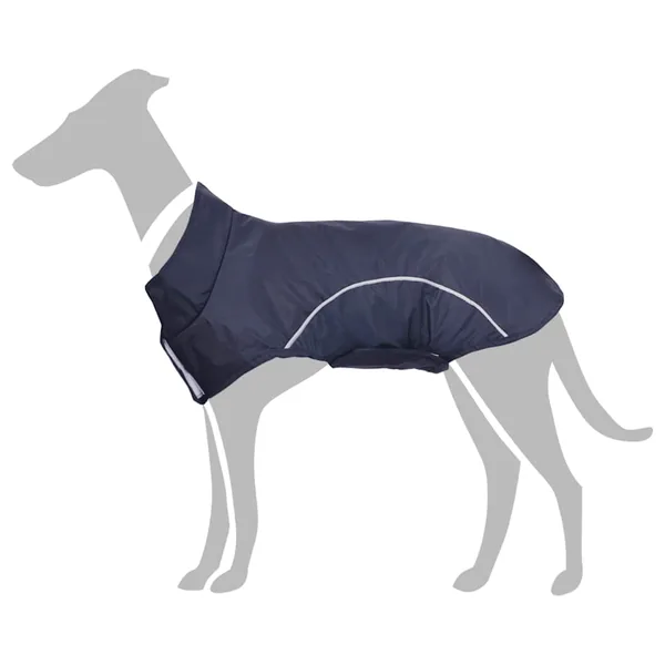 Imperméable pour chien avec bandes réfléchissantes polyester bleu marine taille S