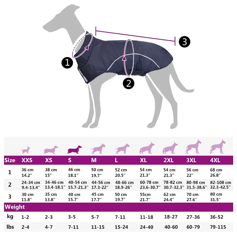 Imperméable pour chien avec bandes réfléchissantes polyester bleu marine taille S - 13