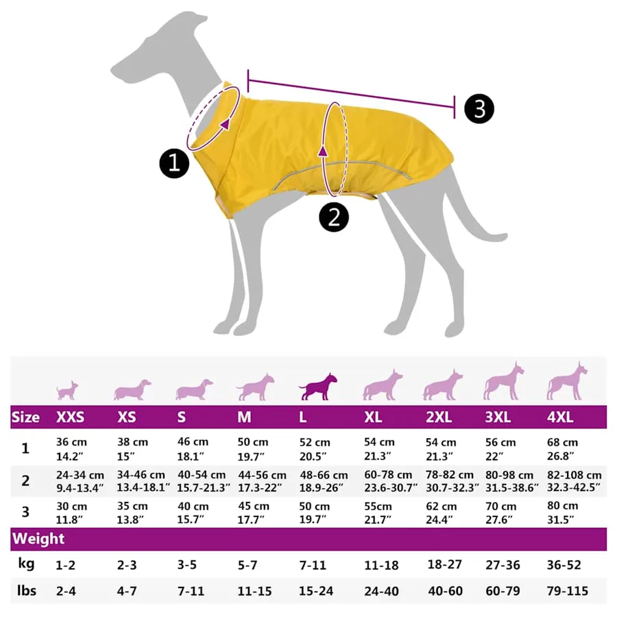 Imperméable pour chien avec bandes réfléchissantes en polyester jaune taille L - 13