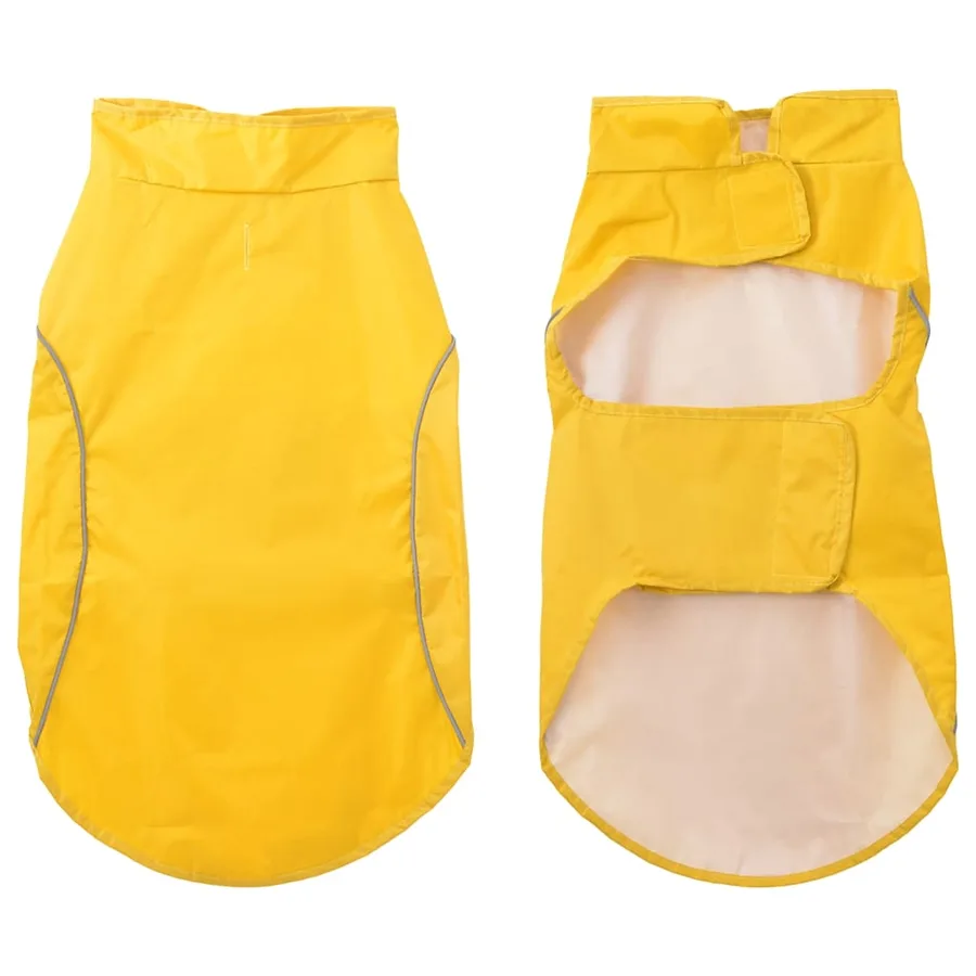 Imperméable pour chien avec bandes réfléchissantes en polyester jaune taille L - 3