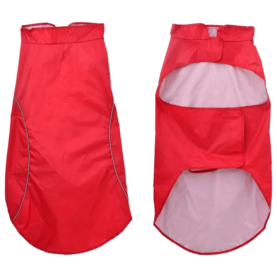 Imperméable pour chien avec bandes réfléchissantes en polyester rouge taille 3XL - 3