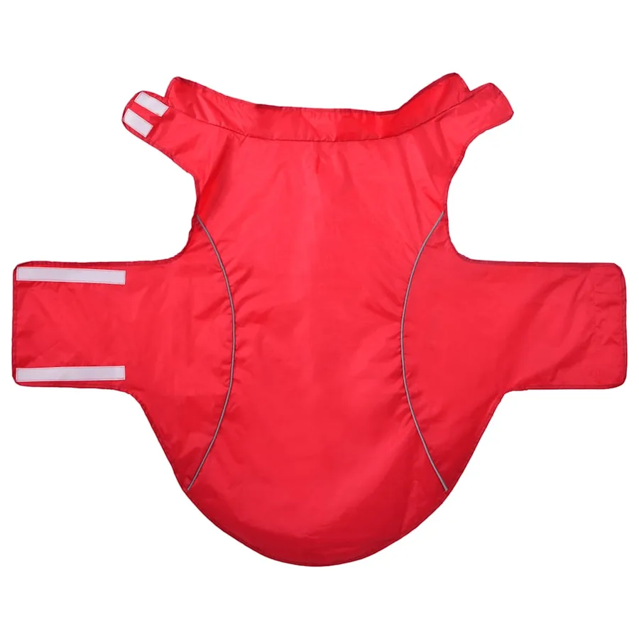 Imperméable pour chien avec bandes réfléchissantes en polyester rouge taille 3XL - 4