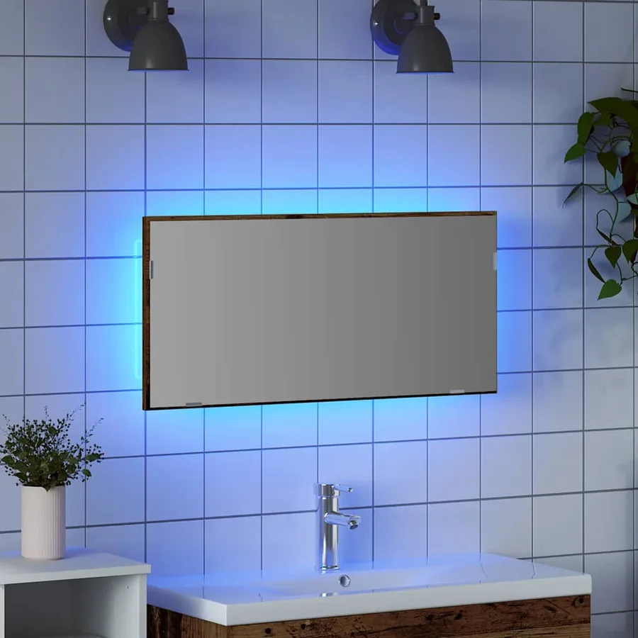Miroir Bois ancien 80 x 37 cm Verre et Bois Ingénierie - 4
