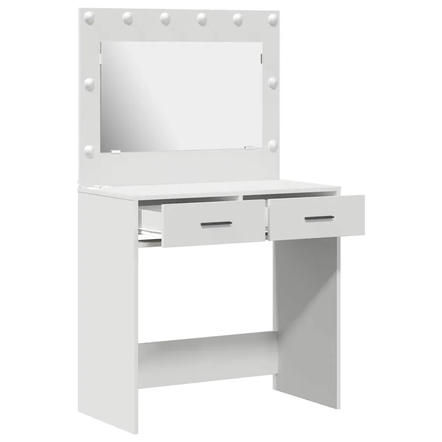 Table de Toilette Blanc 78,5 x 41 x 135 cm Bois d'ingénierie - 4
