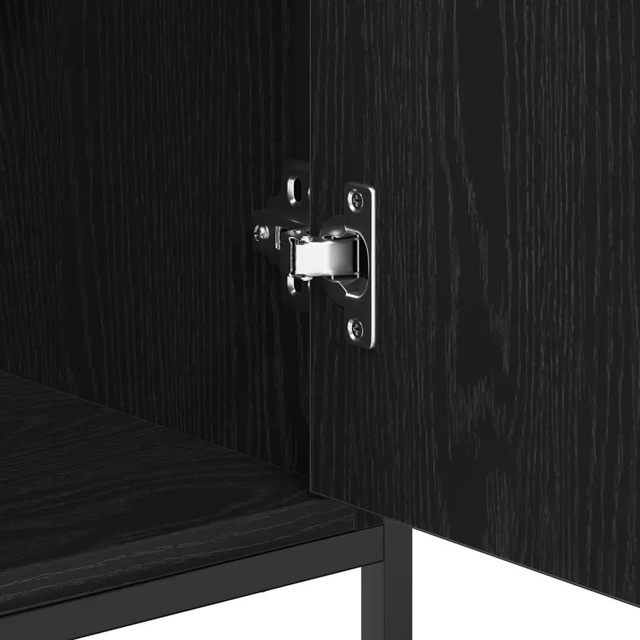 Buffet Chêne noir 69 x 35 x 80 cm Bois d'ingénierie - 10