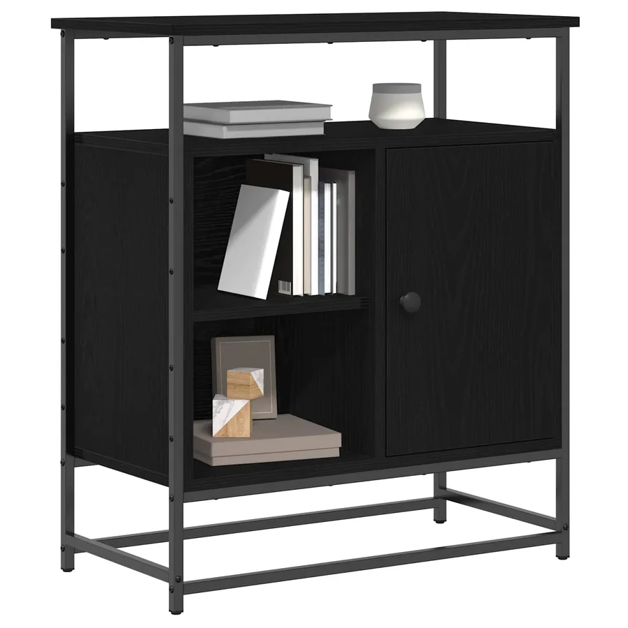 Buffet Chêne noir 69 x 35 x 80 cm Bois d'ingénierie - 3