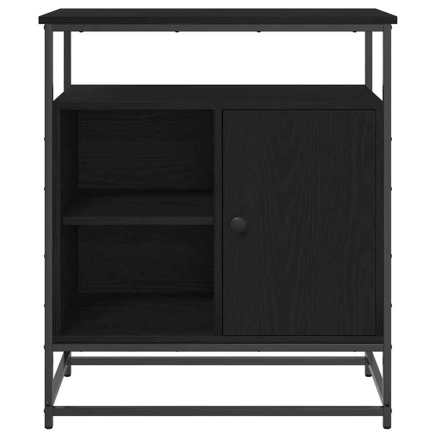 Buffet Chêne noir 69 x 35 x 80 cm Bois d'ingénierie - 6