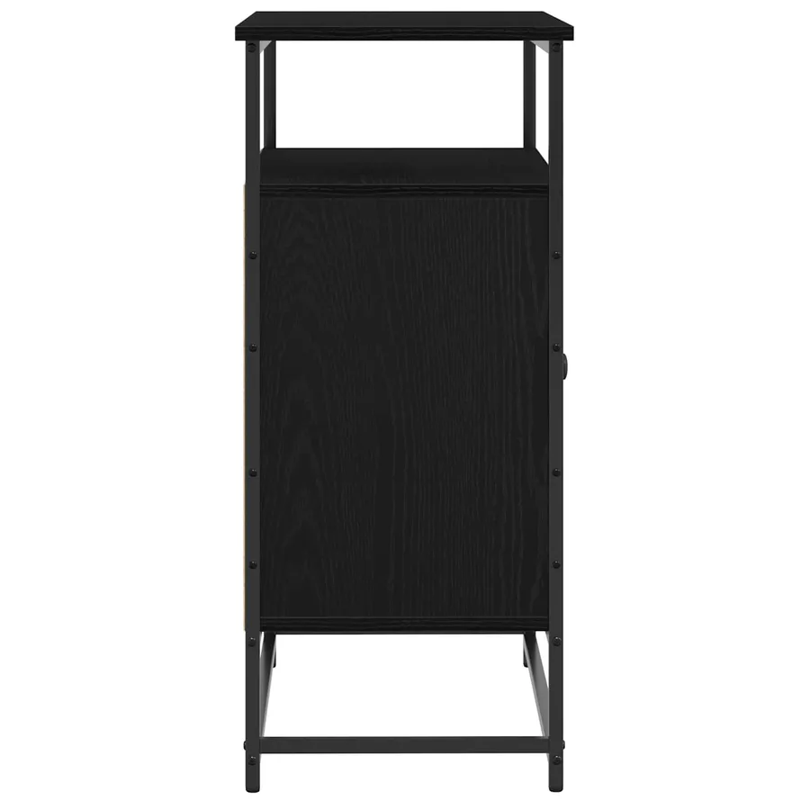 Buffet Chêne noir 69 x 35 x 80 cm Bois d'ingénierie - 7