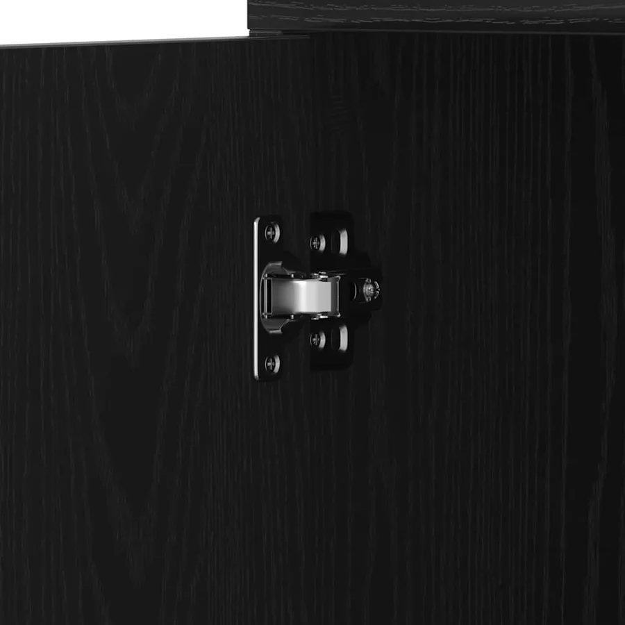 Meuble de salle de bain en chêne noir 30 x 30 x 183,5 cm bois d'ingénierie - 12