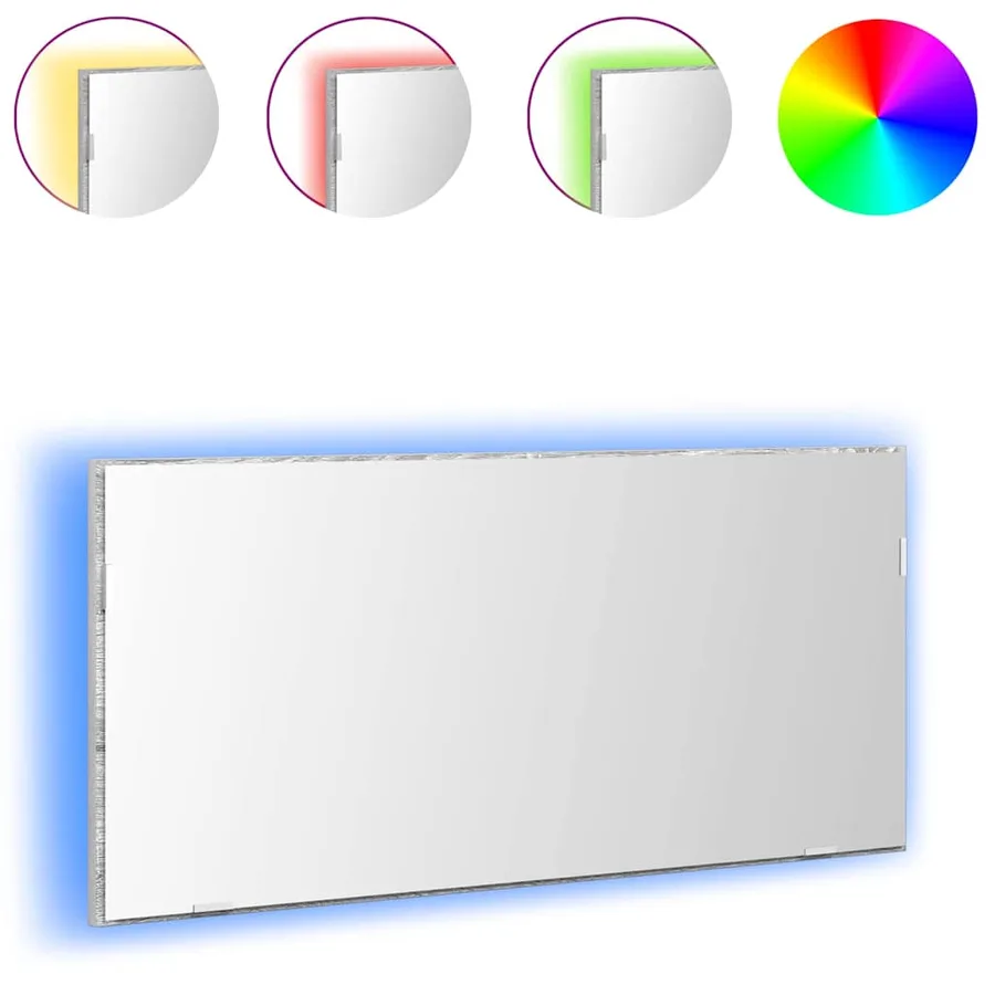 Miroir Sonoma gris clair 80 x 37 cm Verre et Bois Ingénierie - 3