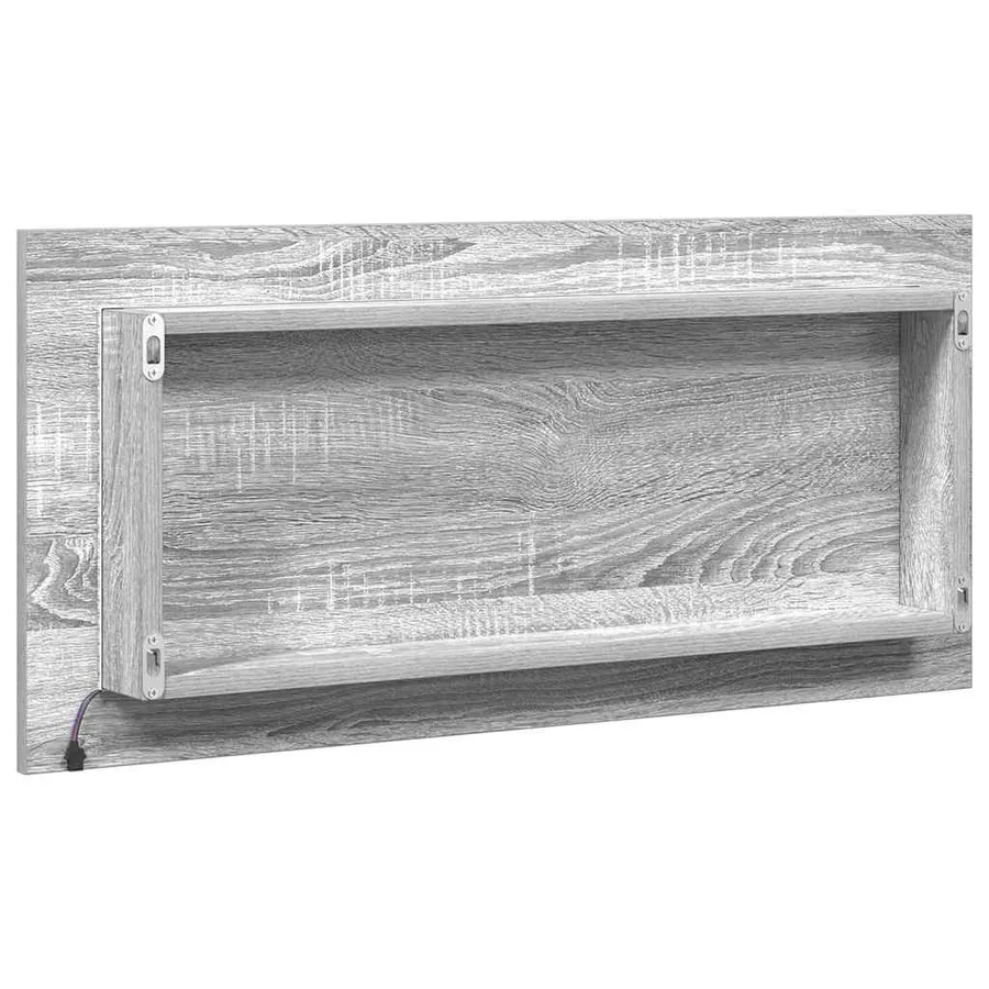Miroir Sonoma gris clair 80 x 37 cm Verre et Bois Ingénierie - 7