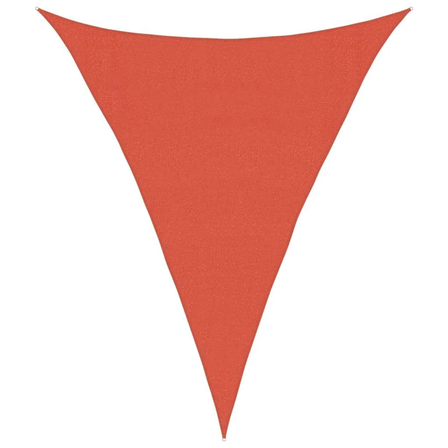 Voile d'ombrage 160 g/m² triangulaire terre cuite 3x4x4 m PEHD - 2