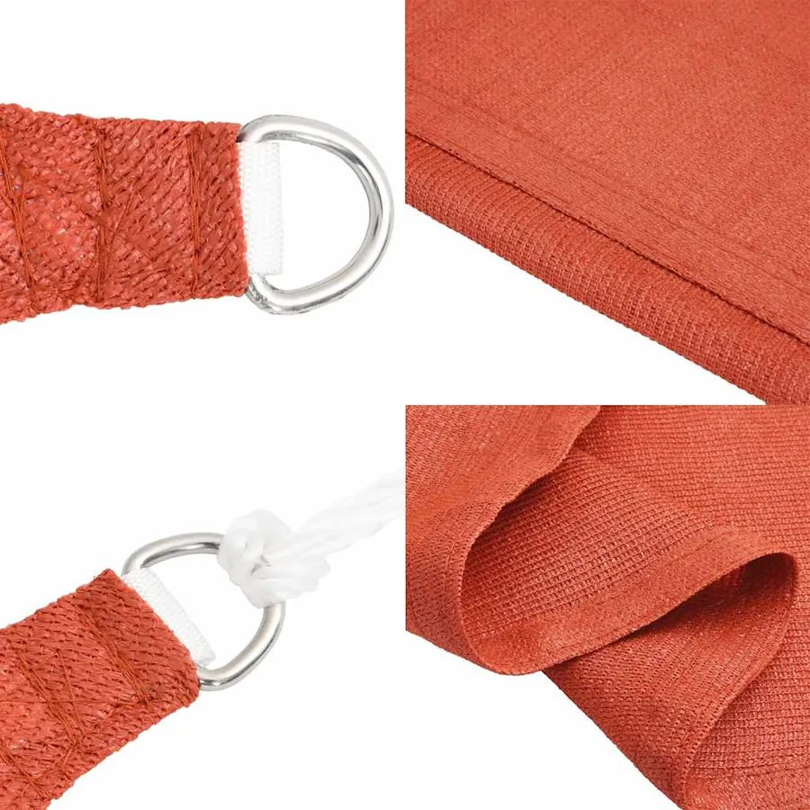 Voile d'ombrage 160 g/m² triangulaire terre cuite 3x4x4 m PEHD - 6
