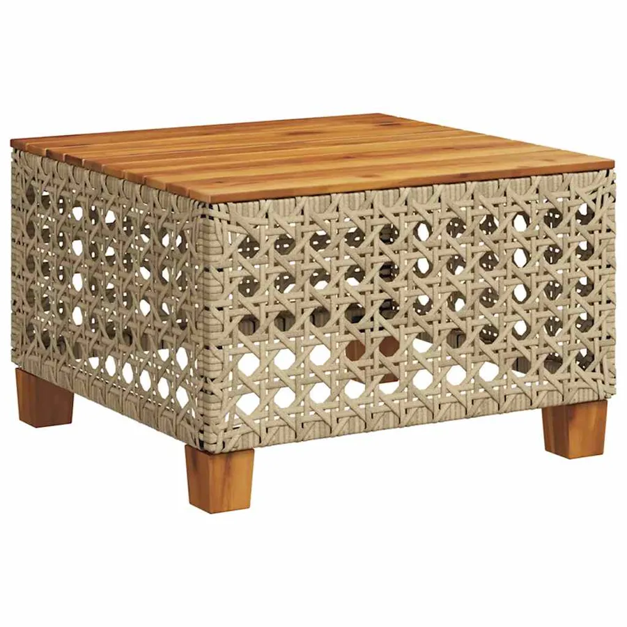 Salon de jardin avec coussins 6 pcs beige résine tressée - 5