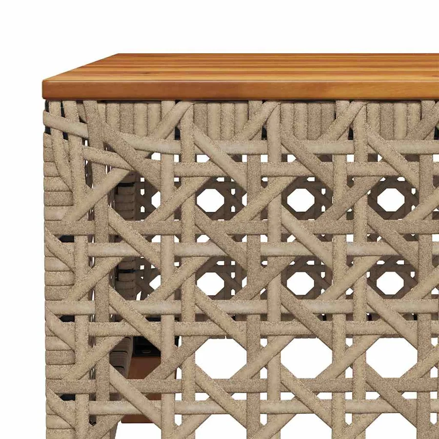 Salon de jardin avec coussins 10 pcs beige résine tressée - 7