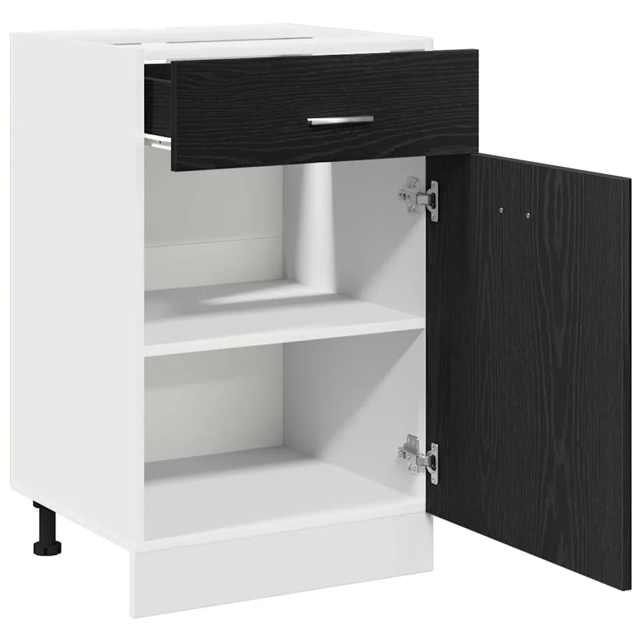 Armoire suspendue avec tiroir Chêne noir 50 x 46 x 81,5 cm - 5