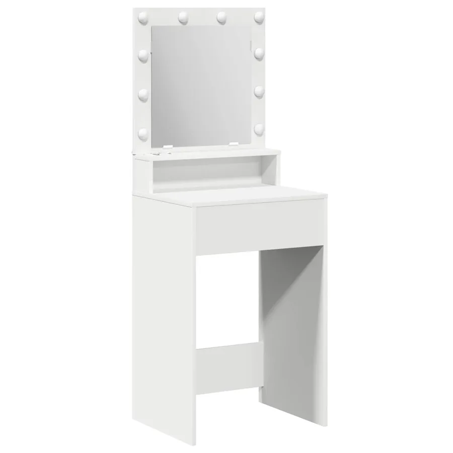 Table de Toilette Blanc 50 x 41 x 135 cm Bois d'ingénierie - 2