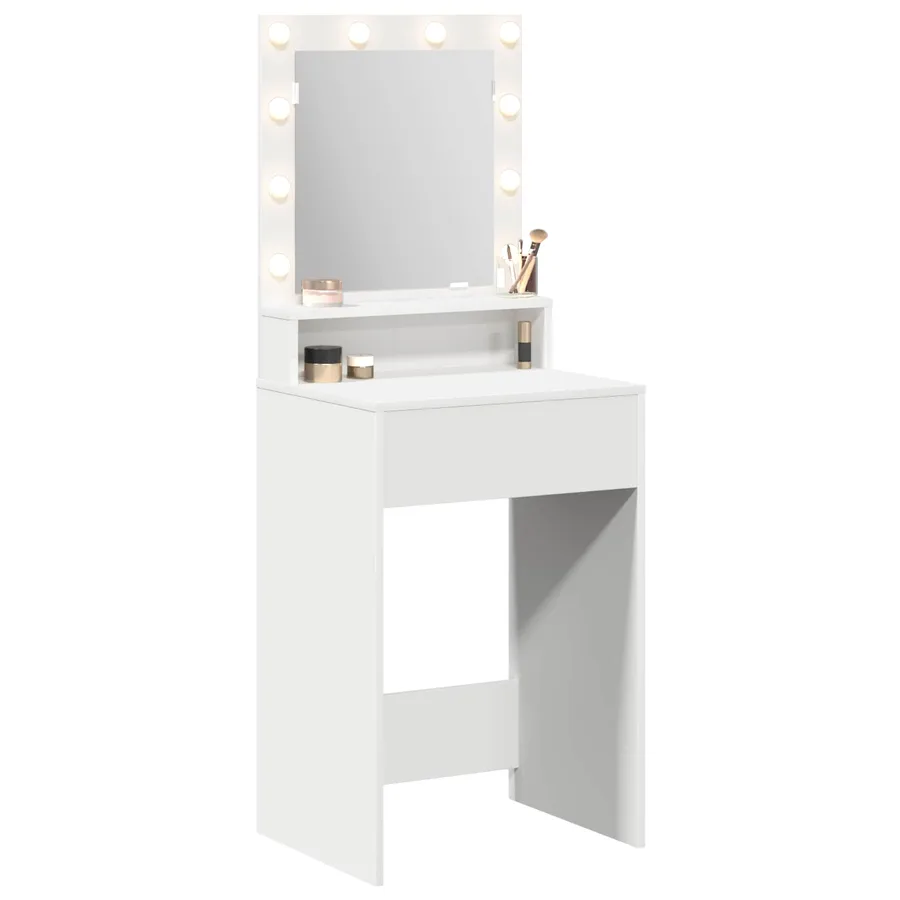 Table de Toilette Blanc 50 x 41 x 135 cm Bois d'ingénierie - 3