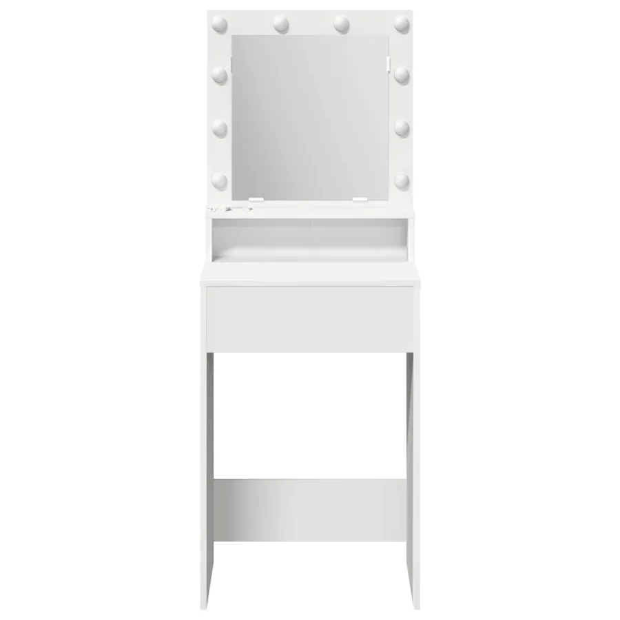 Table de Toilette Blanc 50 x 41 x 135 cm Bois d'ingénierie - 5