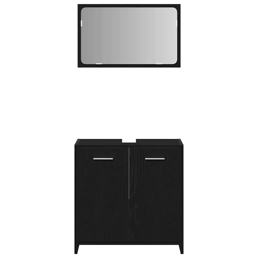 Ensemble de mobilier de salle de bain 3 pcs Chêne noir - 7