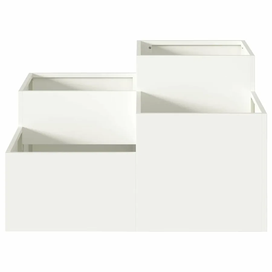 Cache-pot de jardin Blanc 100 x 100 x 48 cm Acier - 6