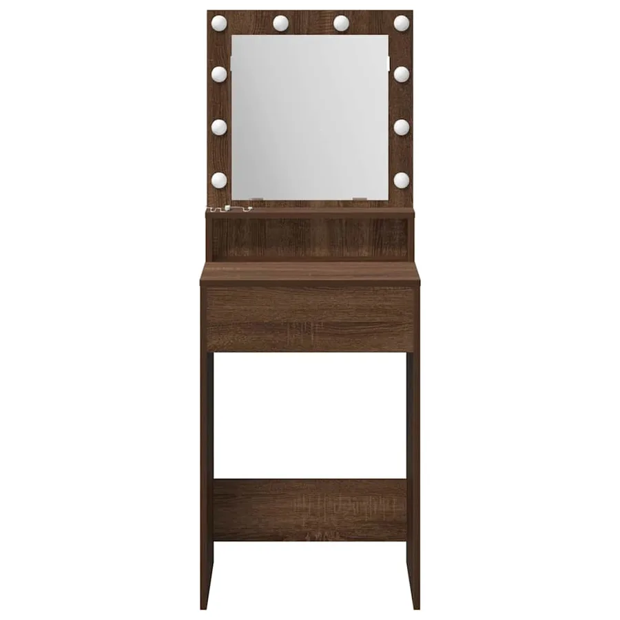 Table de Toilette Chêne brun 50 x 41 x 135 cm Bois d'ingénierie - 4