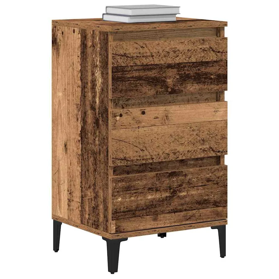 Cabinet de chevet Bois ancien 45 x 35 x 44 cm Bois d'ingénierie - 3