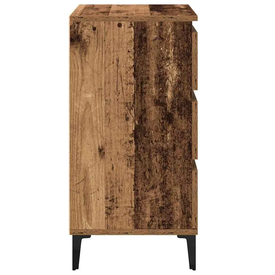 Cabinet de chevet Bois ancien 45 x 35 x 44 cm Bois d'ingénierie - 7