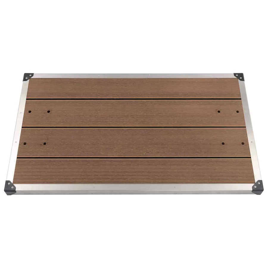 Douche de jardin avec base marron 225 cm Acier inoxydable - 13