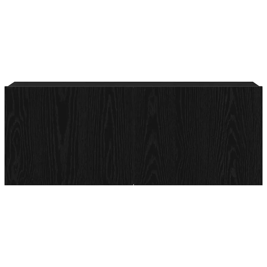 Meuble TV Chêne noir 80 x 30 x 30 cm Bois d'ingénierie - 7